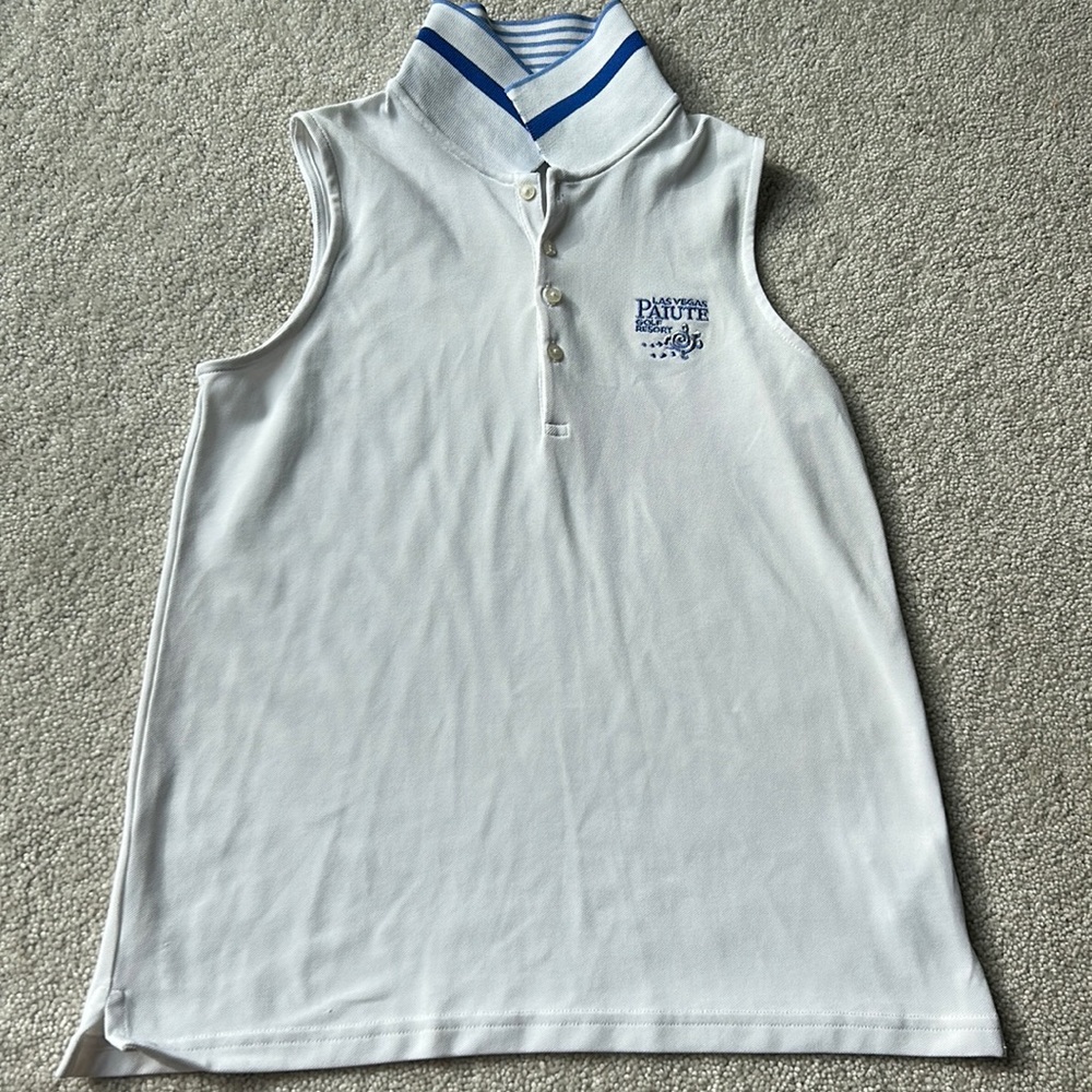 Girl’s sleeveless polo shirt